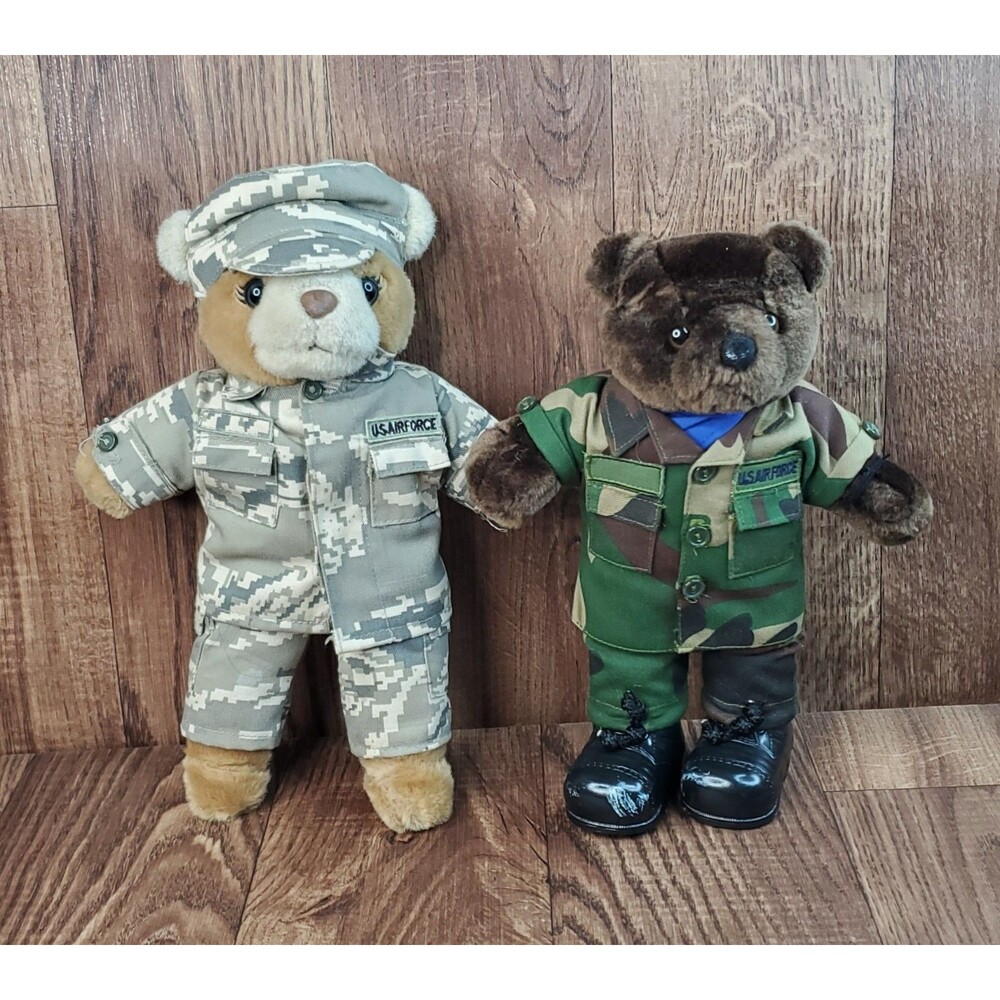 Bear Forces of America US Air Force Teddy Bear 11" Plush Lot of 2